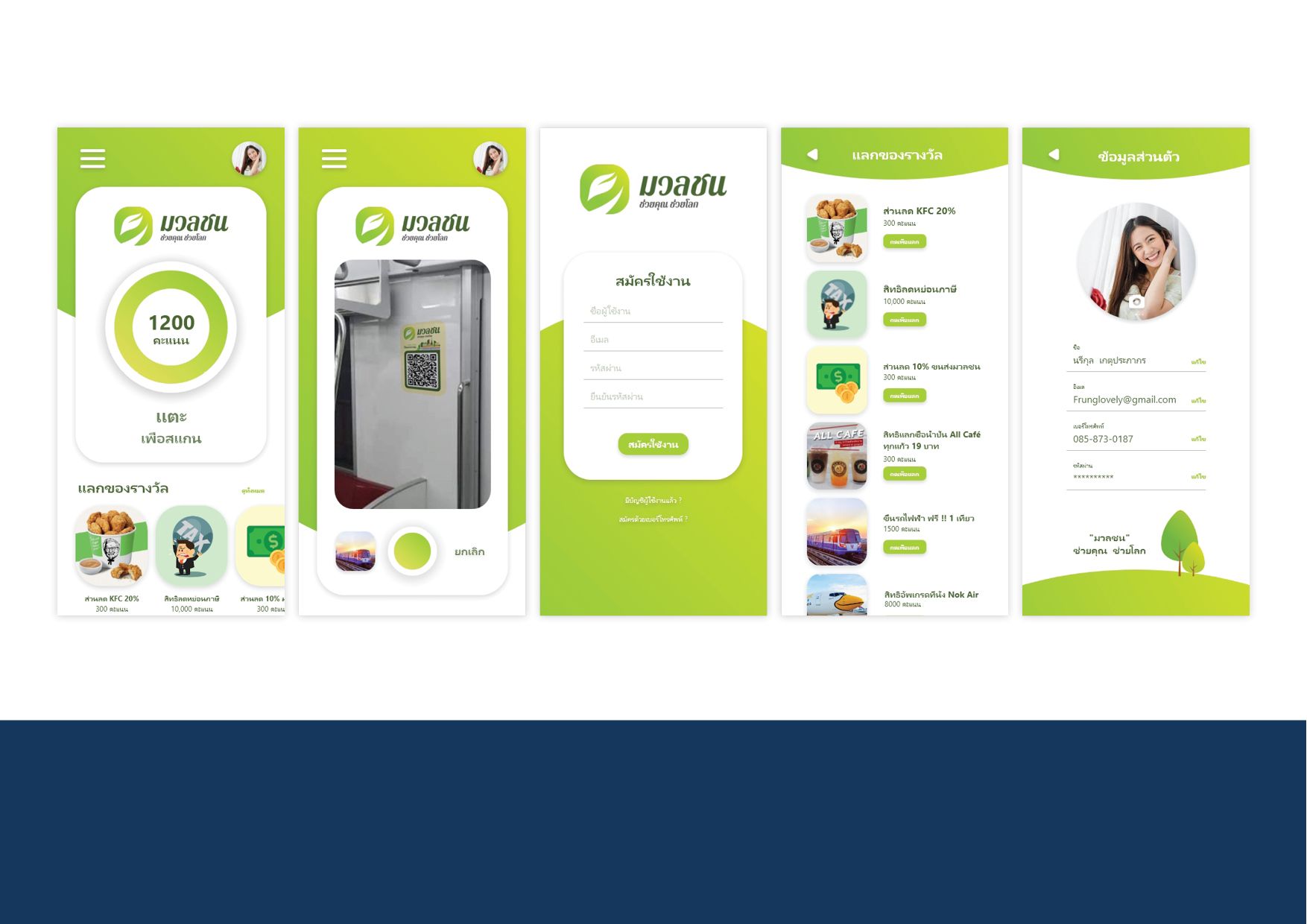 ผลงาน รับออกแบบ UX/UI แอปพลิเคชั่นและเว็บไซต์